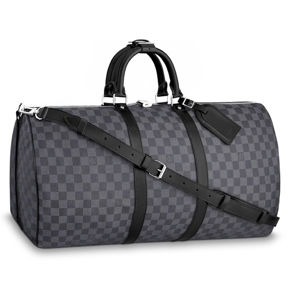 Louis Vuitton Damier Graphite Keepall Bandouliére 55 - Black